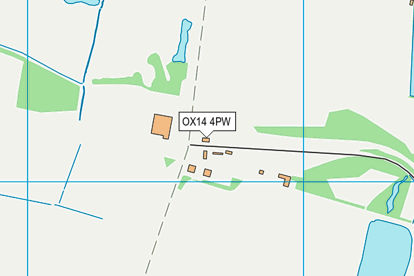 OX14 4PW map - OS VectorMap District (Ordnance Survey) OX14 4PW map - OS VectorMap District (Ordnance Survey)