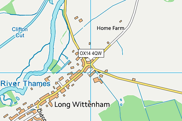 OX14 4QW map - OS VectorMap District (Ordnance Survey)