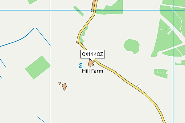 OX14 4QZ map - OS VectorMap District (Ordnance Survey) OX14 4QZ map - OS VectorMap District (Ordnance Survey)