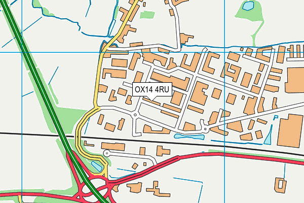OX14 4RU map - OS VectorMap District (Ordnance Survey) OX14 4RU map - OS VectorMap District (Ordnance Survey)