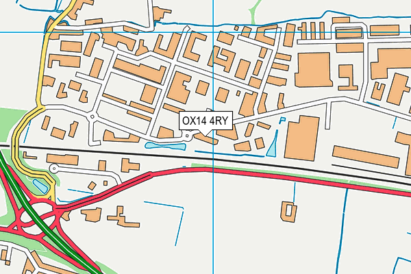 OX14 4RY map - OS VectorMap District (Ordnance Survey) OX14 4RY map - OS VectorMap District (Ordnance Survey)