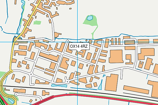 OX14 4RZ map - OS VectorMap District (Ordnance Survey) OX14 4RZ map - OS VectorMap District (Ordnance Survey)