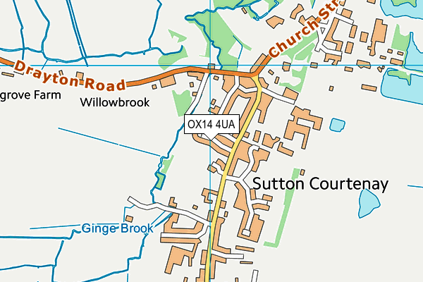 OX14 4UA map - OS VectorMap District (Ordnance Survey)