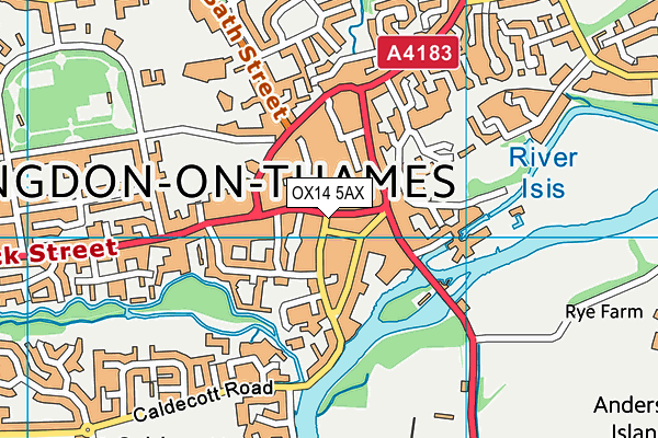 OX14 5AX map - OS VectorMap District (Ordnance Survey) OX14 5AX map - OS VectorMap District (Ordnance Survey)