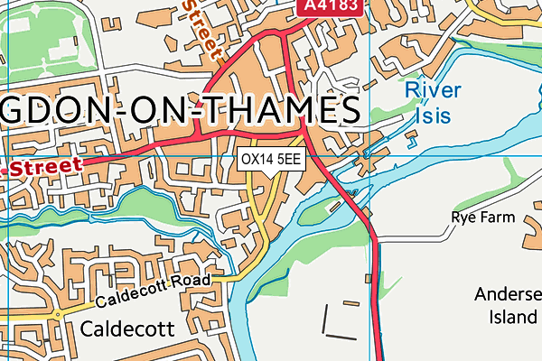 OX14 5EE map - OS VectorMap District (Ordnance Survey) OX14 5EE map - OS VectorMap District (Ordnance Survey)