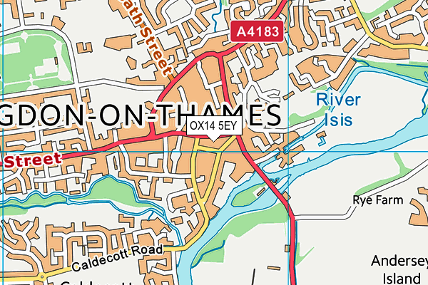 OX14 5EY map - OS VectorMap District (Ordnance Survey) OX14 5EY map - OS VectorMap District (Ordnance Survey)