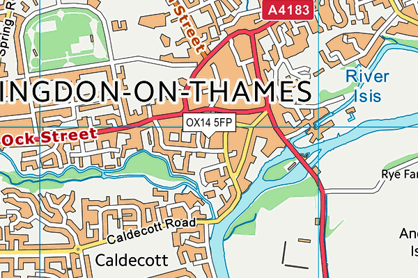 OX14 5FP map - OS VectorMap District (Ordnance Survey)