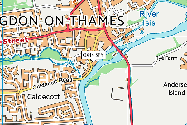 OX14 5FY map - OS VectorMap District (Ordnance Survey) OX14 5FY map - OS VectorMap District (Ordnance Survey)