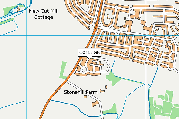 OX14 5GB map - OS VectorMap District (Ordnance Survey) OX14 5GB map - OS VectorMap District (Ordnance Survey)