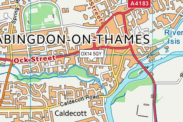 OX14 5GY map - OS VectorMap District (Ordnance Survey) OX14 5GY map - OS VectorMap District (Ordnance Survey)