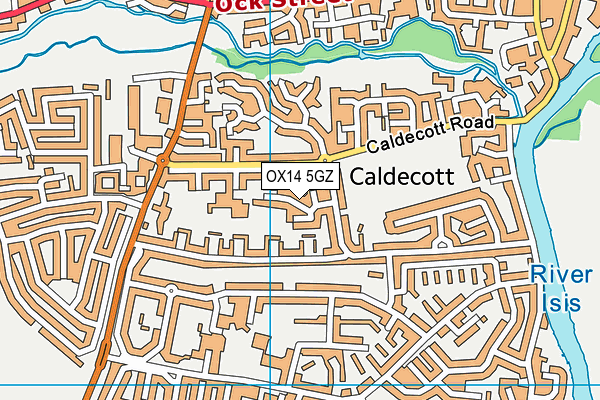 OX14 5GZ map - OS VectorMap District (Ordnance Survey) OX14 5GZ map - OS VectorMap District (Ordnance Survey)