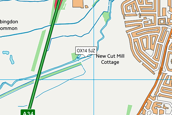 OX14 5JZ map - OS VectorMap District (Ordnance Survey) OX14 5JZ map - OS VectorMap District (Ordnance Survey)