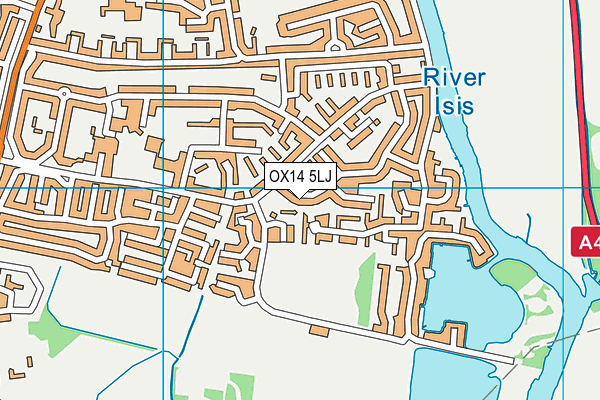 OX14 5LJ map - OS VectorMap District (Ordnance Survey) OX14 5LJ map - OS VectorMap District (Ordnance Survey)