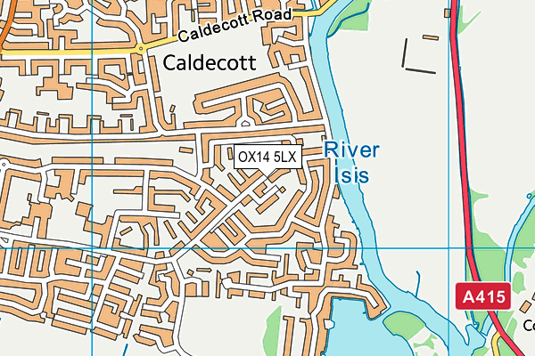 OX14 5LX map - OS VectorMap District (Ordnance Survey) OX14 5LX map - OS VectorMap District (Ordnance Survey)