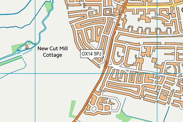 OX14 5PJ map - OS VectorMap District (Ordnance Survey) OX14 5PJ map - OS VectorMap District (Ordnance Survey)