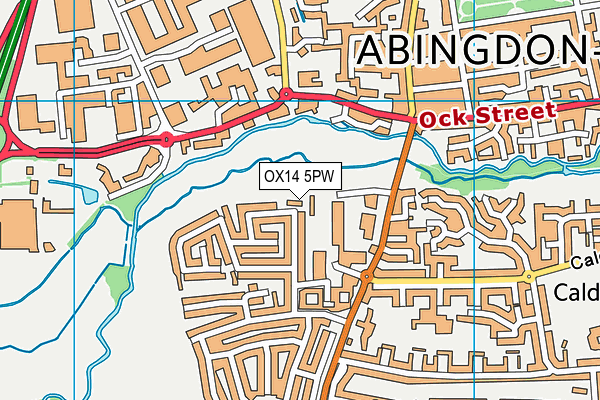 OX14 5PW map - OS VectorMap District (Ordnance Survey)