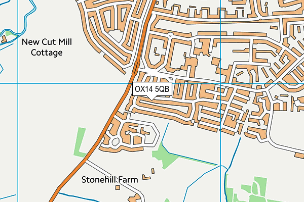 OX14 5QB map - OS VectorMap District (Ordnance Survey) OX14 5QB map - OS VectorMap District (Ordnance Survey)