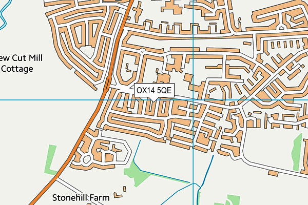 OX14 5QE map - OS VectorMap District (Ordnance Survey) OX14 5QE map - OS VectorMap District (Ordnance Survey)