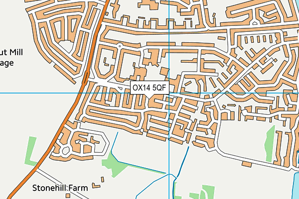 OX14 5QF map - OS VectorMap District (Ordnance Survey)