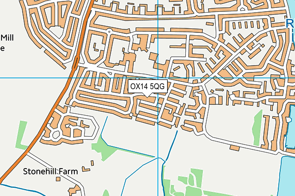 OX14 5QG map - OS VectorMap District (Ordnance Survey) OX14 5QG map - OS VectorMap District (Ordnance Survey)