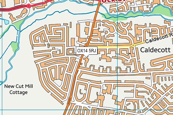 OX14 5RJ map - OS VectorMap District (Ordnance Survey) OX14 5RJ map - OS VectorMap District (Ordnance Survey)