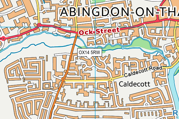 OX14 5RW map - OS VectorMap District (Ordnance Survey) OX14 5RW map - OS VectorMap District (Ordnance Survey)