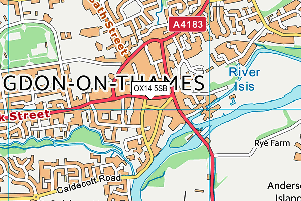 OX14 5SB map - OS VectorMap District (Ordnance Survey) OX14 5SB map - OS VectorMap District (Ordnance Survey)