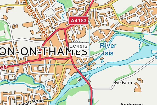 OX14 9TG map - OS VectorMap District (Ordnance Survey) OX14 9TG map - OS VectorMap District (Ordnance Survey)