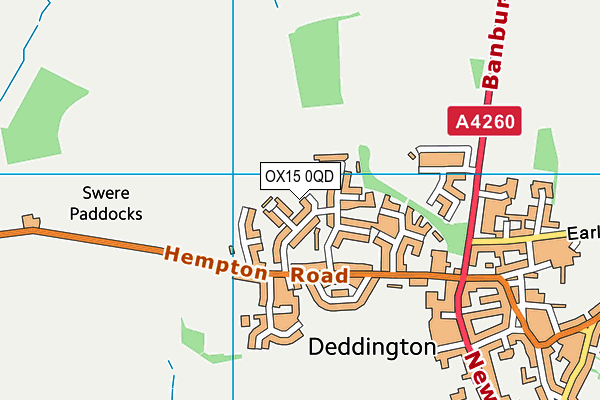 OX15 0QD map - OS VectorMap District (Ordnance Survey) OX15 0QD map - OS VectorMap District (Ordnance Survey)