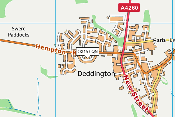 OX15 0QN map - OS VectorMap District (Ordnance Survey) OX15 0QN map - OS VectorMap District (Ordnance Survey)