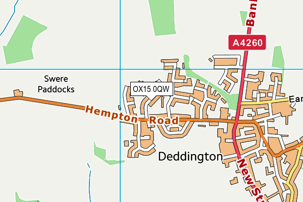 OX15 0QW map - OS VectorMap District (Ordnance Survey) OX15 0QW map - OS VectorMap District (Ordnance Survey)