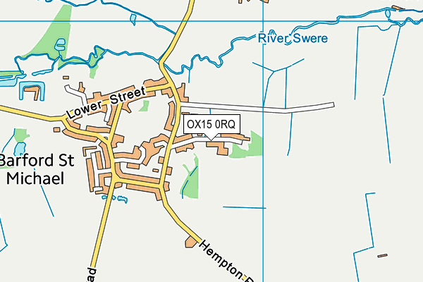 OX15 0RQ map - OS VectorMap District (Ordnance Survey) OX15 0RQ map - OS VectorMap District (Ordnance Survey)
