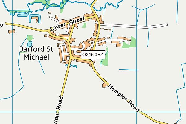 OX15 0RZ map - OS VectorMap District (Ordnance Survey) OX15 0RZ map - OS VectorMap District (Ordnance Survey)