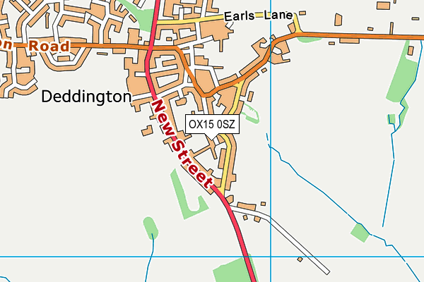 OX15 0SZ map - OS VectorMap District (Ordnance Survey) OX15 0SZ map - OS VectorMap District (Ordnance Survey)