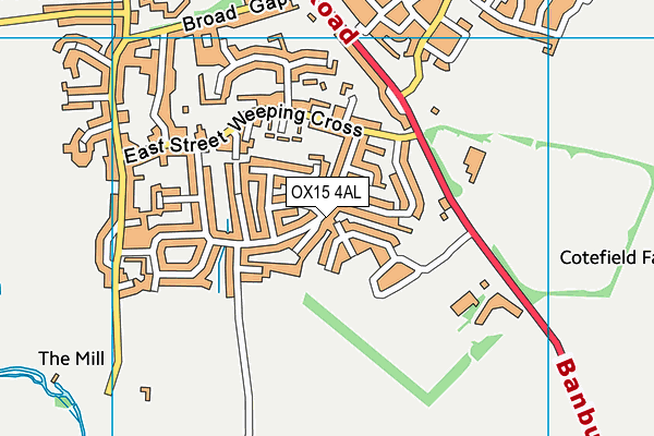 OX15 4AL map - OS VectorMap District (Ordnance Survey)