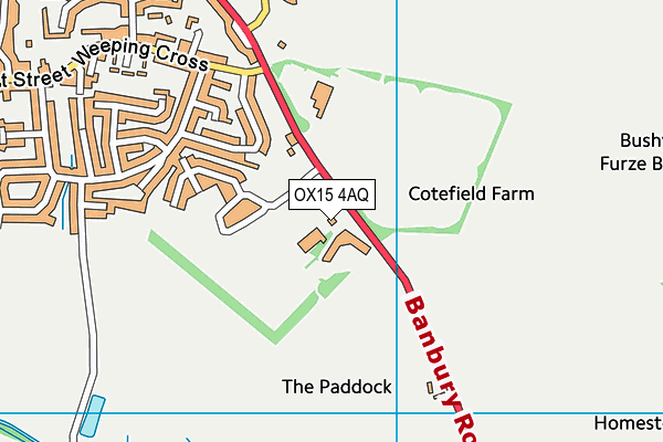 OX15 4AQ map - OS VectorMap District (Ordnance Survey)