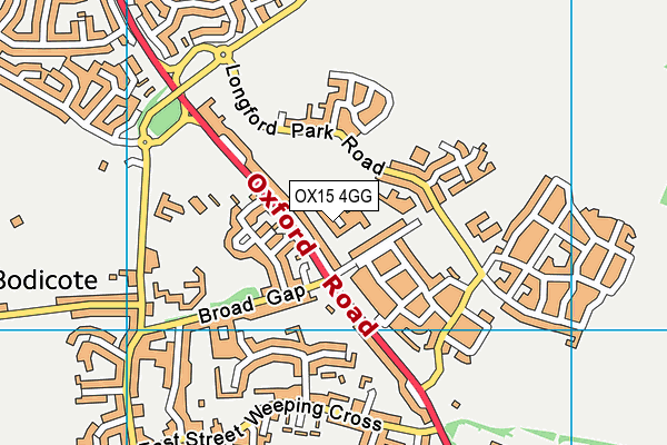 OX15 4GG map - OS VectorMap District (Ordnance Survey) OX15 4GG map - OS VectorMap District (Ordnance Survey)