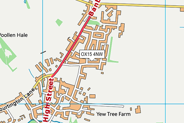 OX15 4NW map - OS VectorMap District (Ordnance Survey)