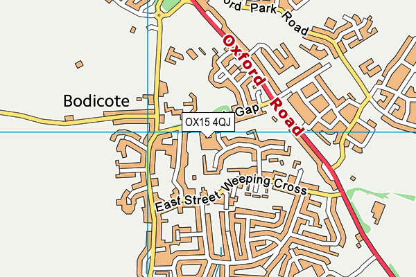 OX15 4QJ map - OS VectorMap District (Ordnance Survey) OX15 4QJ map - OS VectorMap District (Ordnance Survey)