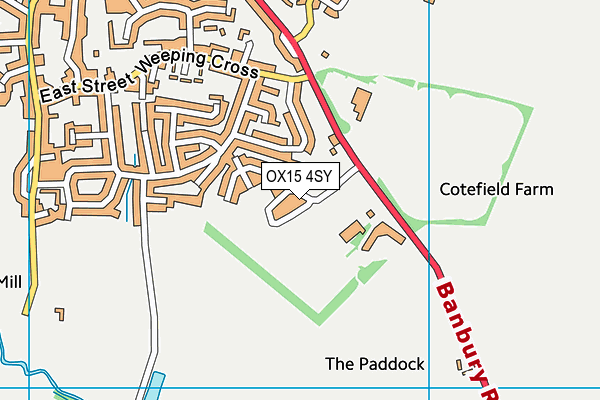 OX15 4SY map - OS VectorMap District (Ordnance Survey)