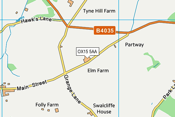 OX15 5AA map - OS VectorMap District (Ordnance Survey) OX15 5AA map - OS VectorMap District (Ordnance Survey)