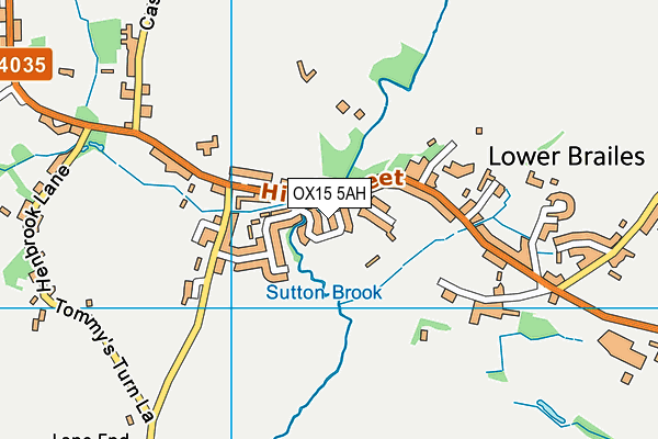 OX15 5AH map - OS VectorMap District (Ordnance Survey)