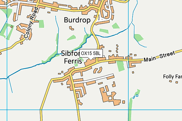 OX15 5BL map - OS VectorMap District (Ordnance Survey) OX15 5BL map - OS VectorMap District (Ordnance Survey)
