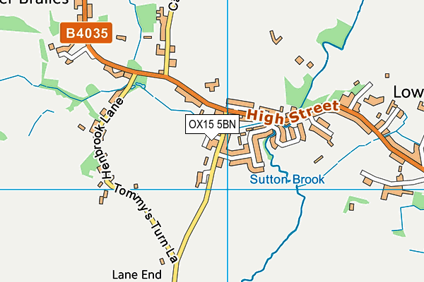 OX15 5BN map - OS VectorMap District (Ordnance Survey)