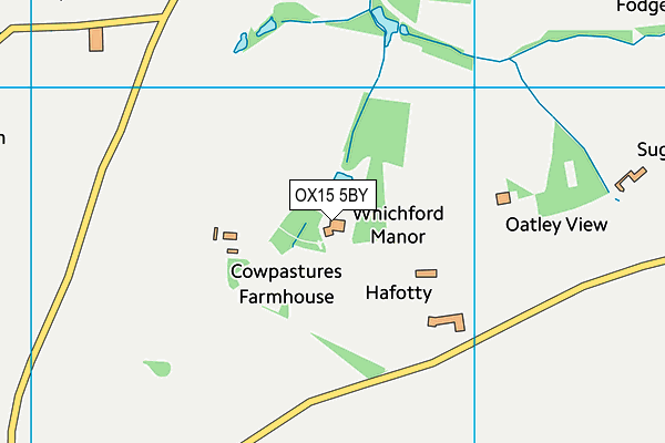 OX15 5BY map - OS VectorMap District (Ordnance Survey) OX15 5BY map - OS VectorMap District (Ordnance Survey)