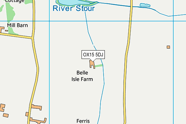 OX15 5DJ map - OS VectorMap District (Ordnance Survey) OX15 5DJ map - OS VectorMap District (Ordnance Survey)