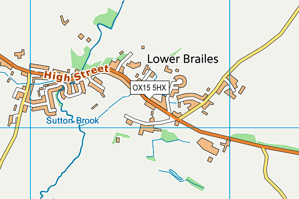 OX15 5HX map - OS VectorMap District (Ordnance Survey)