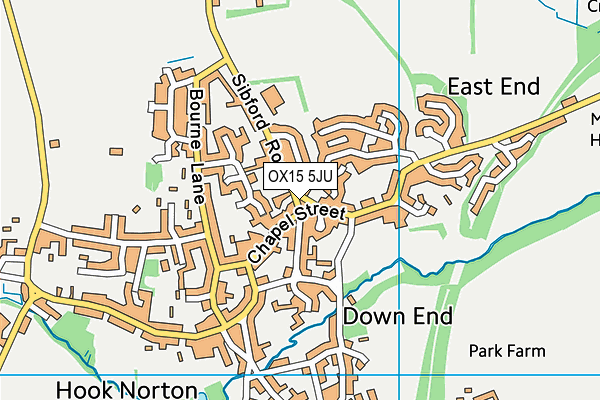 OX15 5JU map - OS VectorMap District (Ordnance Survey)