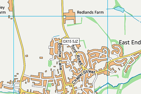 OX15 5JZ map - OS VectorMap District (Ordnance Survey) OX15 5JZ map - OS VectorMap District (Ordnance Survey)