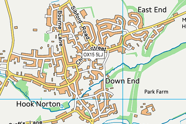 OX15 5LJ map - OS VectorMap District (Ordnance Survey)